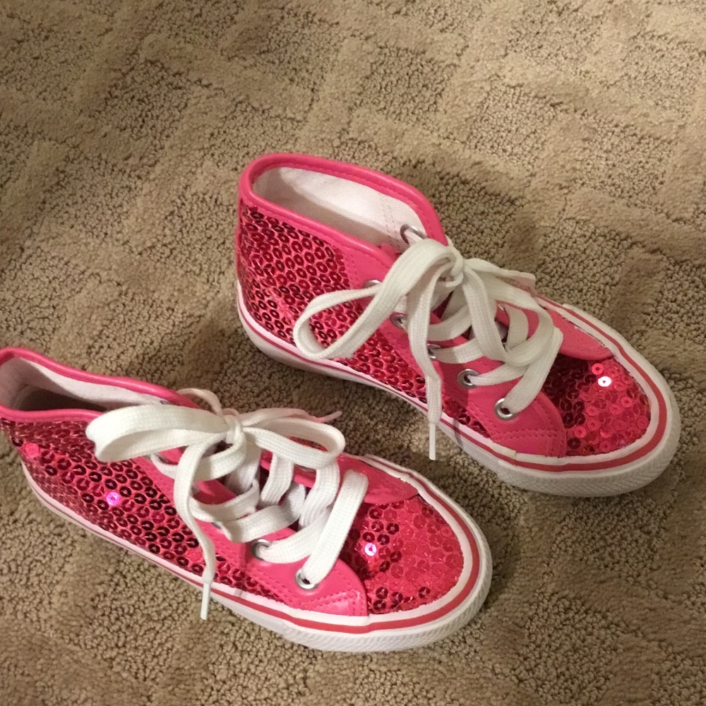 Pink  Sequin High Tops by Balera Size 11